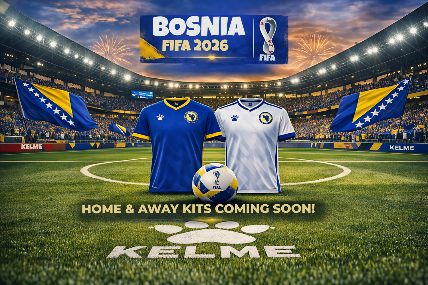 Bosnia FIFA World Cup 2026 Home and Away Kits