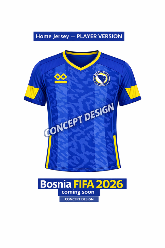 Bosnia FIFA 2026 Home Kit ( Adults - T-Shirt)