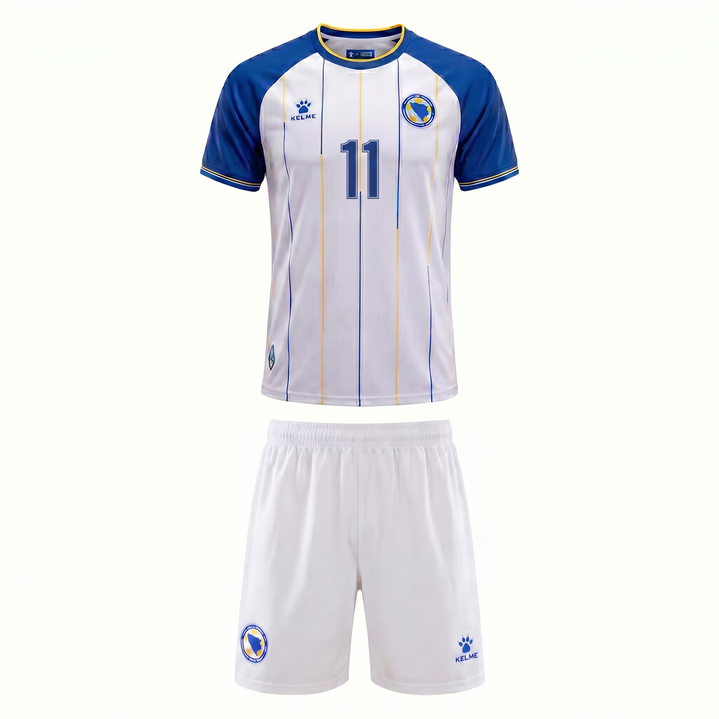 Bosnia FIFA 2026 Away Kit ( Player Name & Number - Full Uniform)  XL -  #11 - Džeko