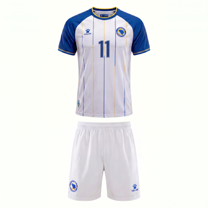 Bosnia FIFA 2026 Away Kit ( Player Name & Number - Full Uniform)  XL -  #11 - Džeko